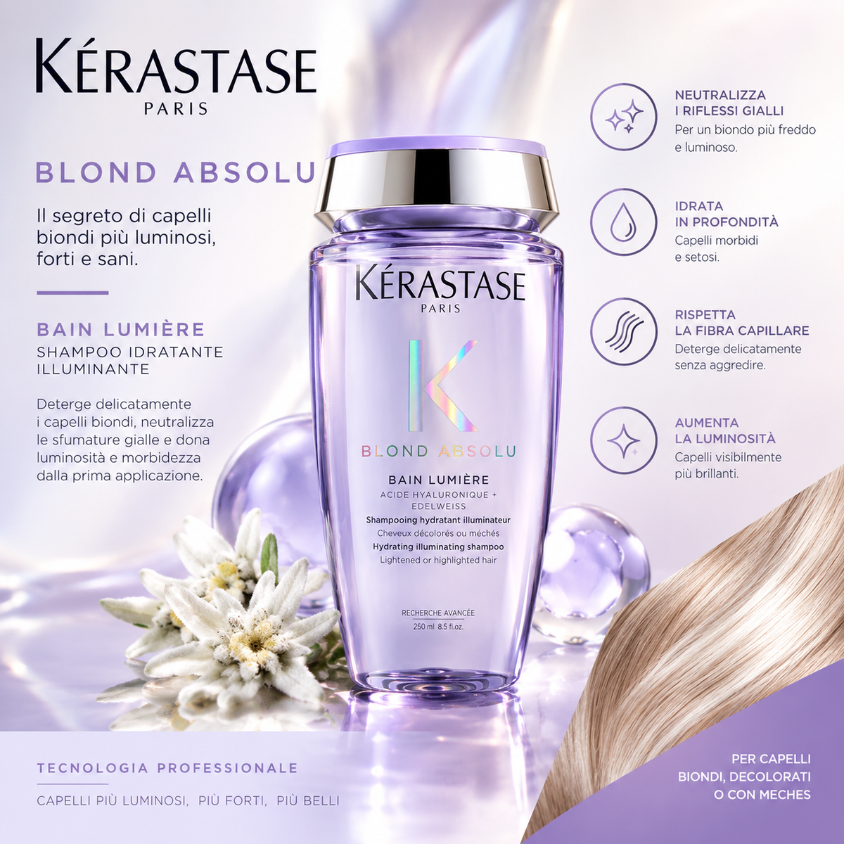 Kérastase Blond Absolu Bain Lumière – Shampoo Idratante Illuminante