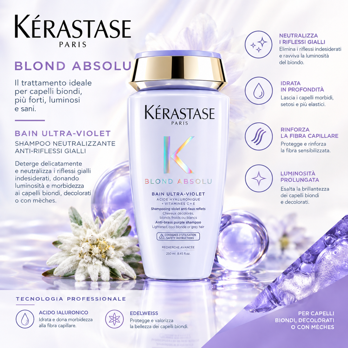 Kérastase Blond Absolu Bain Ultra-Violet 250 ml | Shampoo Viola