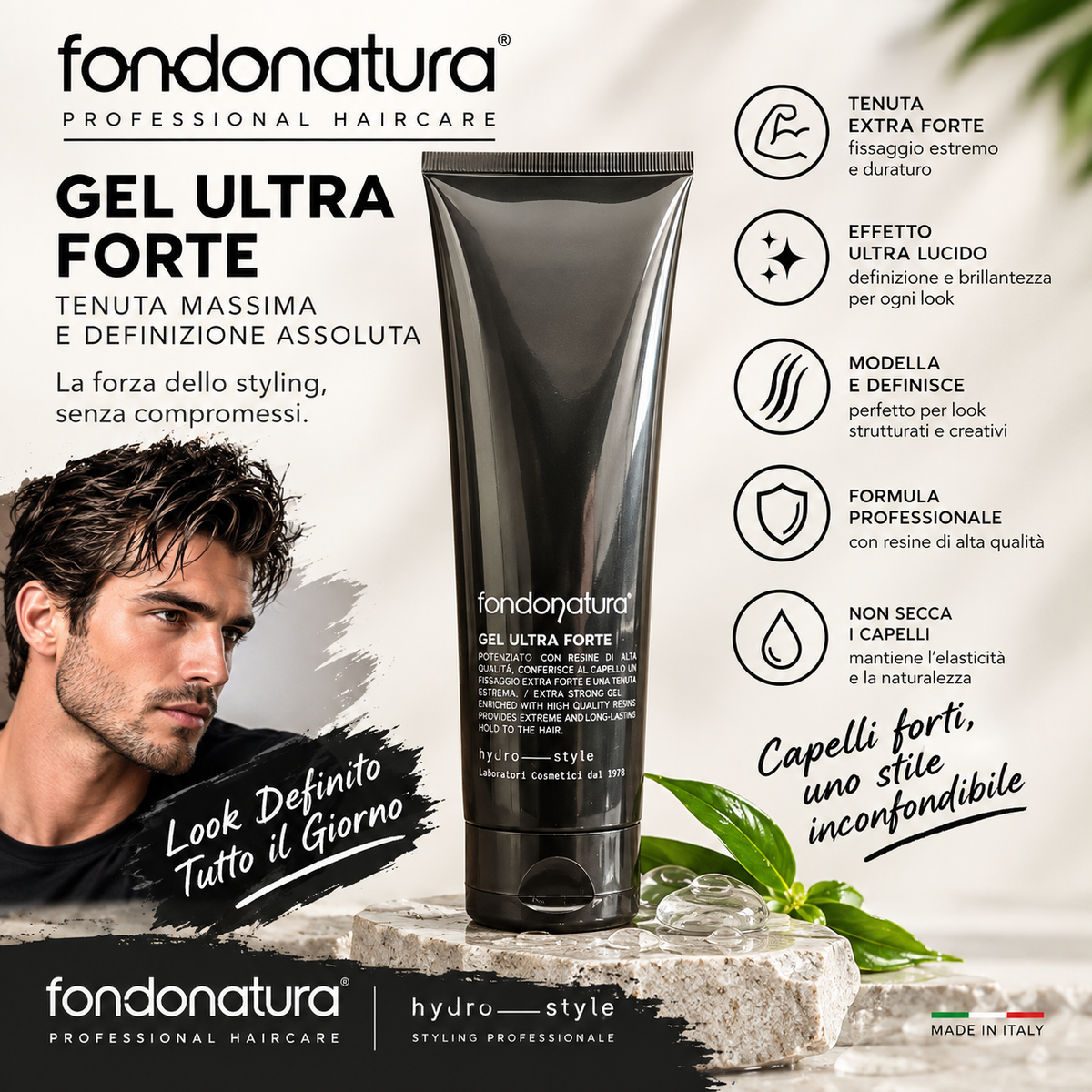 Fondonatura Gel Ultra Forte – Gel Capelli a Tenuta Extra Forte