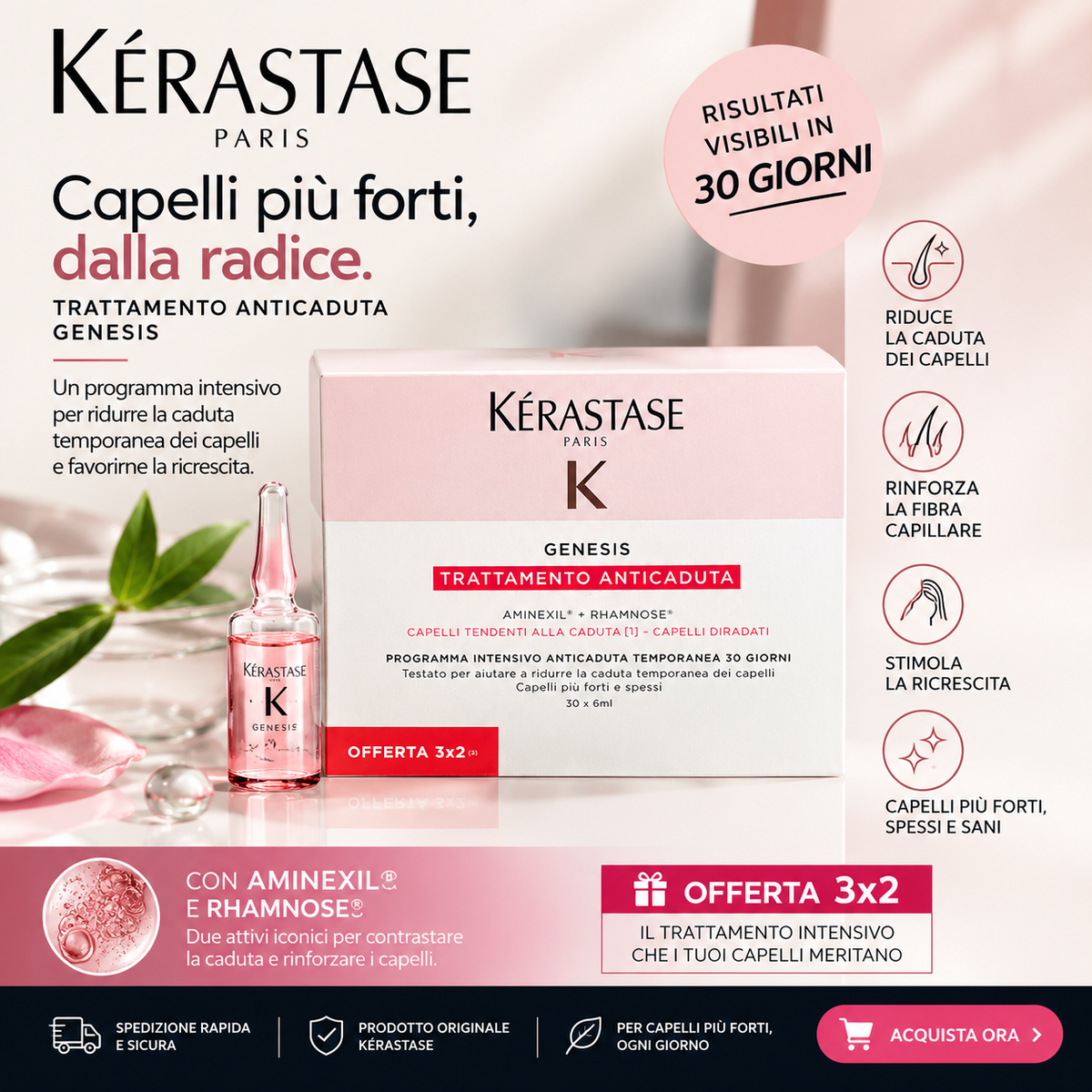 Kérastase Genesis – Trattamento Anticaduta Intensivo 30 Giorni