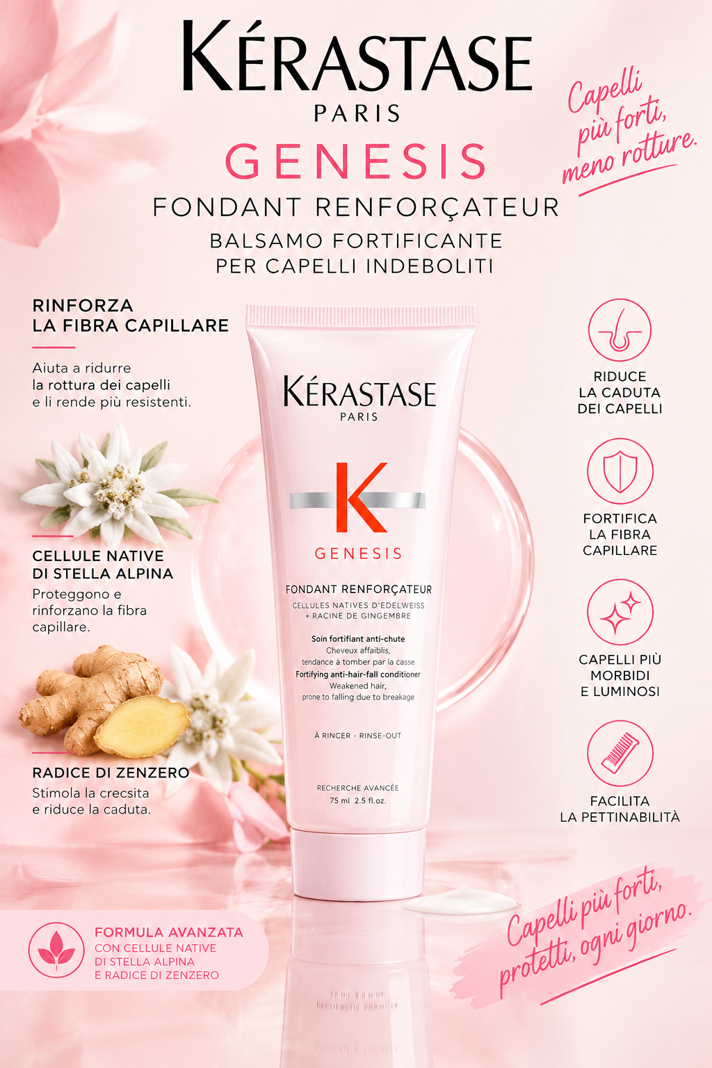 Kérastase Genesis Fondant Renforçateur 75 ml – Balsamo Fortificante
