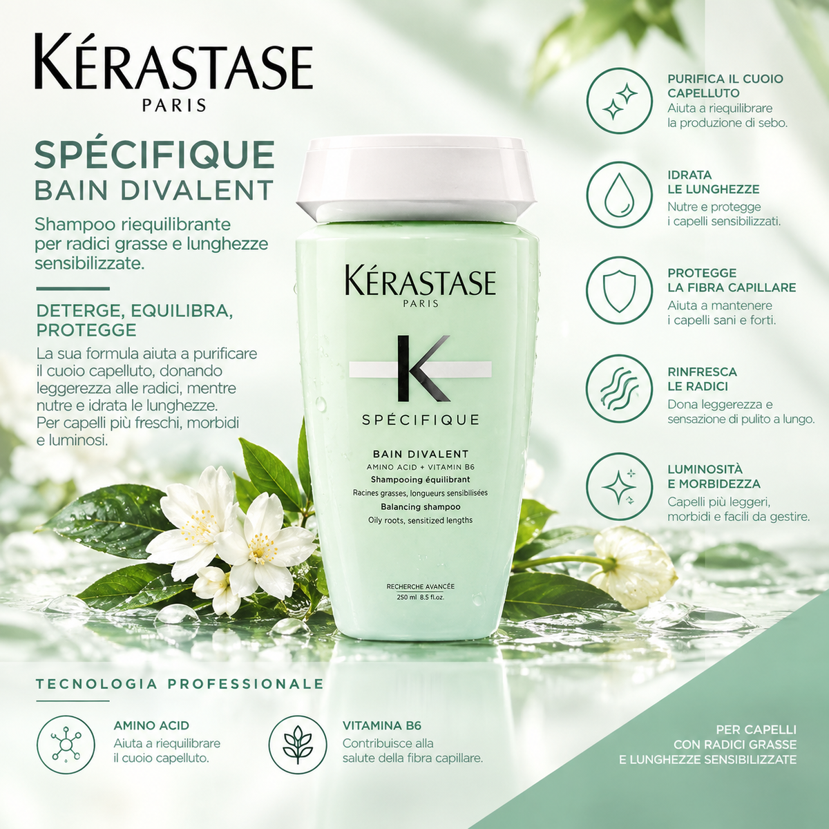 Kérastase Spécifique Bain Divalent 250 ml | Shampoo Riequilibrante